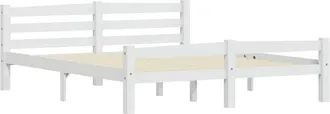vidaXL Vidaxl - Estructura De Cama Sin Colch&oacute;n Madera De Pino Blanco 160x200 Cm