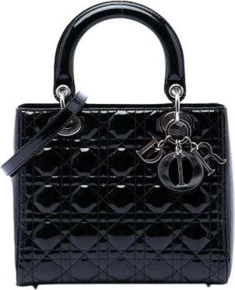 Dior Pre-owned Lady Dior - Dames - Vintage Handtas - Zwart - ONE Size - Leer - Vintage