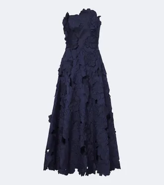 Costarellos Brissa floral embroidered cocktail dress