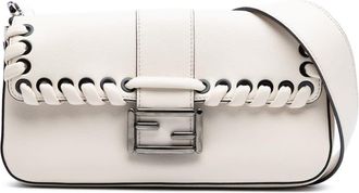 Fendi Pre-owned Fendi Whipstitch Leather Baguette Crossbody Ladies 8BR600 87P 178 9851