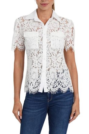 Love Token Mel Lace Top In White