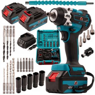 OEM Llave De Impacto Potente, Atornillador De Ruedas Inal&aacute;mbrico, 2x 48v + Kit De 1/2 Pulgada