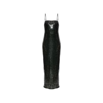 Rotate ROTATE Birger Christensen, Gowns, female, Green, Size: M Sequin Off-Shoulder Dress