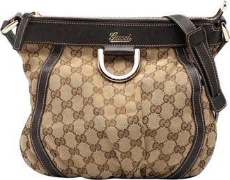 Gucci Pre-owned Shoulder Bags, female, Brown, Size: ONE SIZE Pre-owned Canvas Shoulder Bag