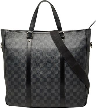 Louis Vuitton Damier Graphite Black Gray Pvc Leather Shoulder Bag (Pre-Owned)