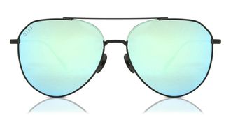 DIFF Eyewear Dash Polarized matte black+blue mirror polarized lens Mens Sunglasses Size 61