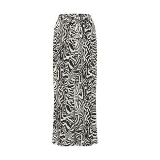 Part Two Pantaloni Neri a Gamba Larga con Stampa Animalier - - Trousers - Donna - Multicolore - L