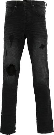 Purple mid-rise skinny jeans - men - Elastane/Cotton - 38 - Black