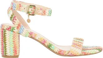 Dune London Lo Memee geweven sandalen met halfhoge hak voor dames (Veelkleurig)