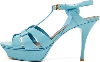 Saint Laurent Sandali con plateau - Blu