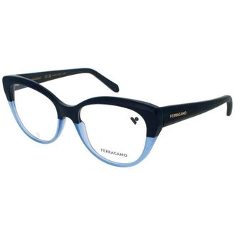 Ferragamo Ladies Blue Rectangular Eyeglass Frames Sf-Sf2970-414-53