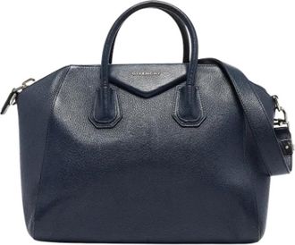 Givenchy Tweedehands leren handtassen - Dames - Vintage Handtas - Blauw - ONE Size - Vintage