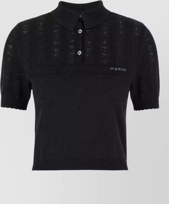 Marni silk blend polo shirt