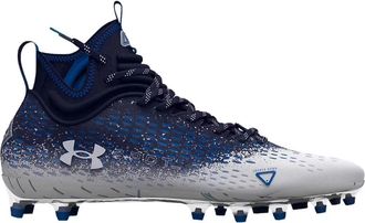 Under Armour Spotlight Lux MC 2.0 3025082-401 Mens Blue Football Cleats GBNC1582