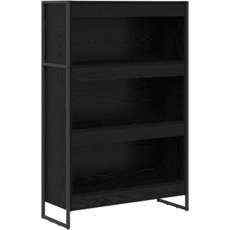 vidaXL Book Cabinet Black Oak 80 x 30 x 121 cm Engineered Wood vidaXL