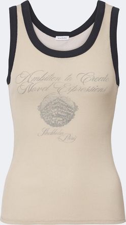 Acne Studios Printed ribbed-knit tank top