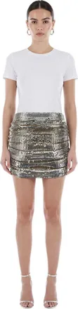 Dsquared2 Silver Embellished Mini Skirt
