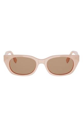 Fendi Forever Fendi 51mm Cat Eye Sunglasses in Shiny Pink /Brown at Nordstrom