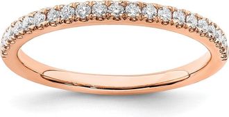 Diamond2Deal 14k Gold Lab Grown Diamond Wedding Band Ring 1/4Ct Clarity- VS Color- G-H