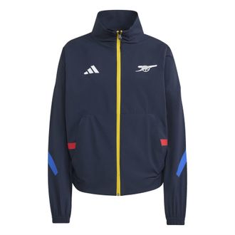 adidas Womens Afc Anth Jktw in Ntnavy - Blue - Size 12 UK