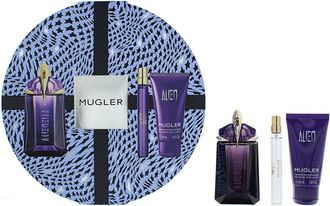MUGLER Womens Alien Eau De Parfum 60ml, Body Lotion 50ml + Eau De 10ml Gift Set - One Size