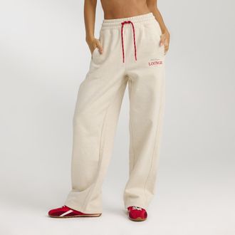 Lounge Rechte Joggingbroek - Havermout Marl - XXL / Regular