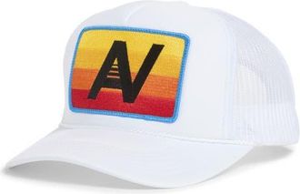Aviator Nation Logo Rainbow Trucker Hat in White at Nordstrom