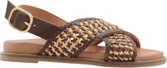 Inuovo H26229 Sandaal - Dames - Sandalen - Bruin - 38 EU - Leer - Schoenen