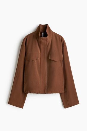 H&M Funnel-collar Jacket in Brown at Nordstrom, Size Xx-Large
