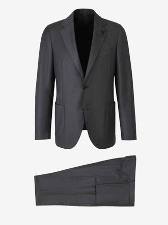 Lardini Plain Wool Suit