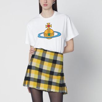 Vivienne Westwood White oversized T-shirt with Orb print