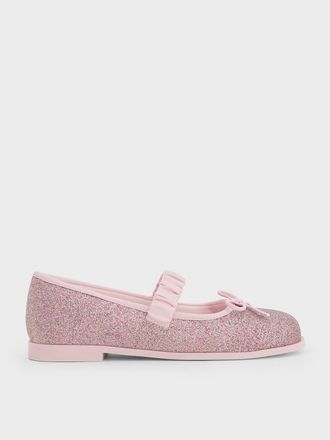 Charles & Keith Girls Glittered Mary Janes