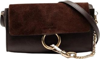 Chlo&eacute; Pre-owned Cross Body Bags, female, Brown, Size: ONE SIZE Pre-owned Mini Faye Crossbody Bag
