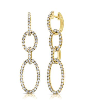 Sabrina Designs 14K 2.55 Ct. Tw. Diamond Oval Drop Earrings