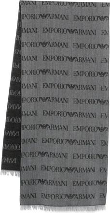 Emporio Armani Sciarpa - Heren - Wintersjaals - Grijs - ONE Size - Wol - Accessoires