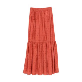 Jijil 0206 Gonna Lunga Macram&egrave; - - Skirts - Donna - Rosso - S