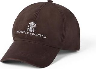 Brunello Cucinelli Suede baseball cap in Coffee at Nordstrom, Size Medium