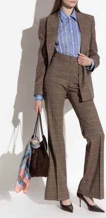 Etro Double-breasted Checked Blazer, Womens, Brown