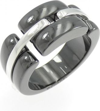 Chanel White Gold White Gold (18K) Ceramic Band Ring (Pre-Owned)