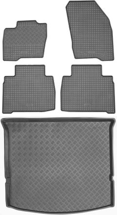 OEM Juego De Alfombrillas De Goma Para Coche Y Alfombrilla Para Maletero Para Ford S-max Ii Van (2014-2019)