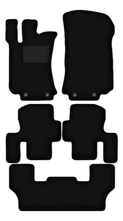 OEM Alfombrillas De Terciopelo Negro Para: Mercedes Clase R W251 Monovolumen De 7 Plazas (2005-2013)
