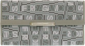 Ferragamo Leather Canvas Long Wallet (Bi-Fold) (Pre-Owned)