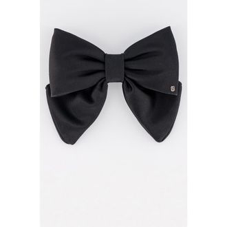 Alexandre de Paris Silk bow barette in Black at Nordstrom
