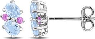 Delmar Sky Blue Topaz & Pink Sapphire Stud Earrings at Nordstrom Rack