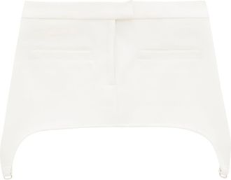 Courrèges asymmetric mini skirt - women - Polyester/Cupro/Acetate - 34 - White