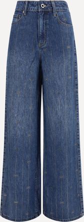 Self Portrait Jeans con strisce di strass Woman 25