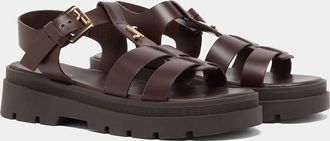 Jonak Chunky sandalen van grof leer Liverpool