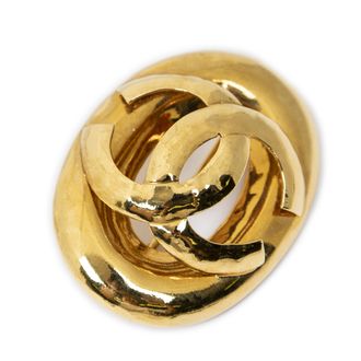 Chanel CC Oval Brooch Broche