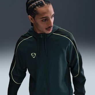 Nike Mens Academy+ Repel Soccer Woven Jacket in Green | HV3581-390