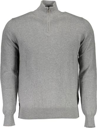 North Sails halve rits trui met lange mouwen - Heren - Coltruien - Grijs - 2XL - Katoen - Truien & Vesten